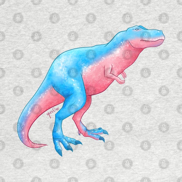 Transgender Pride Dinosaur by Qur0w